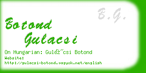 botond gulacsi business card
